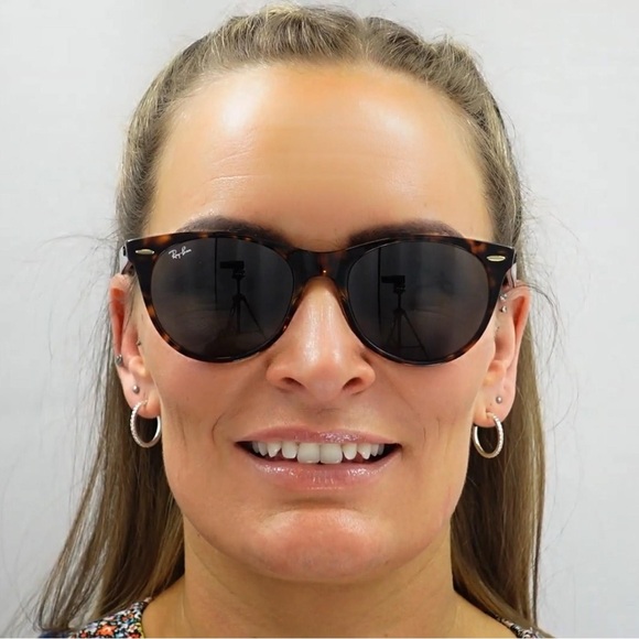 Ray-Ban Tortoise Shell Sunglasses RB2185 902/31 Women Fashion Green G-15 W/Case - Picture 13 of 13